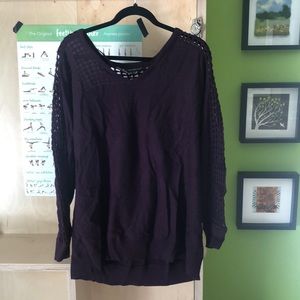 Purple knit shirt, 22-24, GUC